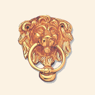 Brass Door Knocker Loin Head Brass Door Knocker
