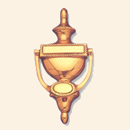 Brass Door Knocker Urn Geo. Brass Door Knocker